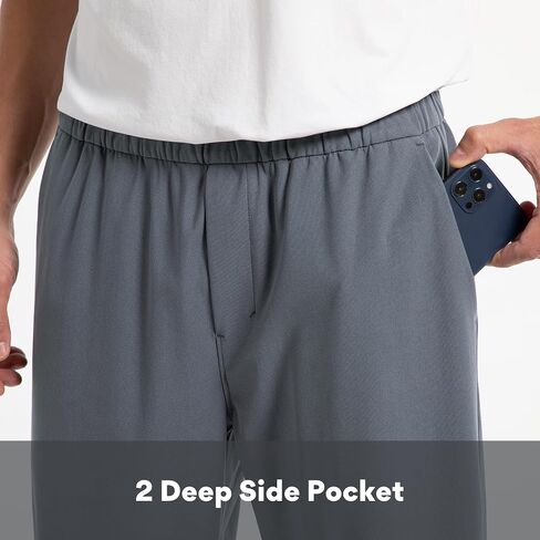 FitsT4 Men's Casual Pant Pull-ON Elastic Waist Lounge Pants with Pockets in Saudi Arabia
