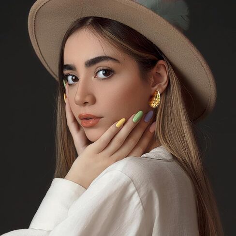 New Gold Teardrop Earrings Dupes for Women Chunky Dupes Earrings Gold Waterdrop Earrings Shiny Fashion Jewelry Gifts in Saudi Arabia
