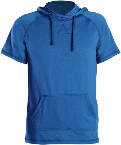 Gary Com Men's Short Sleeve Hoodie T-Shirt Pullover Workout Sweatshirt with Kangaroo Pocket in Kuwait
