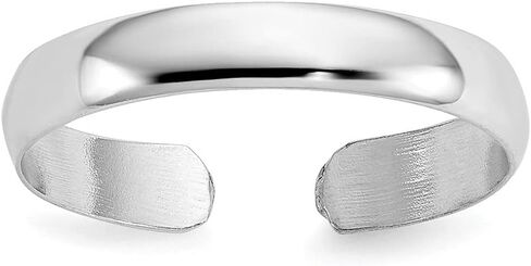 Diamond2Deal 14k White Gold Toe Ring Fine Jewelry Gift for Women in Saudi Arabia