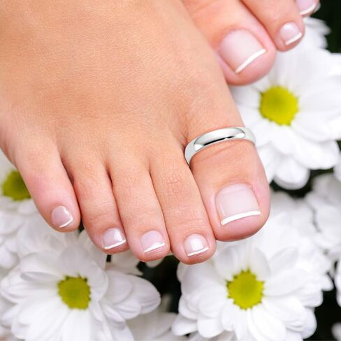 Diamond2Deal 14k White Gold Toe Ring Fine Jewelry Gift for Women in Saudi Arabia