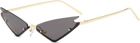 نظارات شمسية صغيرة من Cateye، عدسات عاكسة ملونة مستقبلية بدون إطار in Kuwait