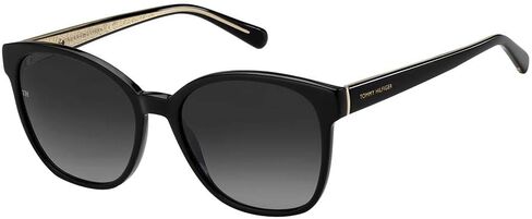 Tommy Hilfiger Women's Female Sunglass Style TH 1811/S Square, Black, 55mm, 17mm in Saudi Arabia