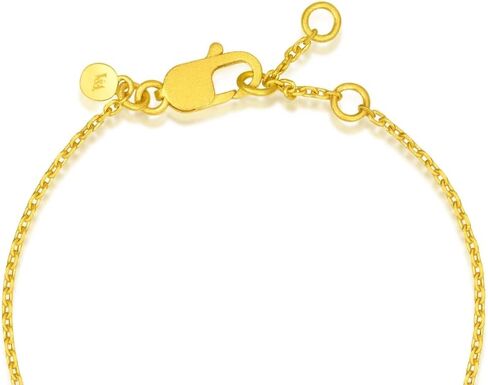 CHOW SANG SANG 999 24K Solid Gold Mother of Pearl Daisy Bracelet for Women 93268B | 7", (18 CM), 7 inch, Metal, not known in Saudi Arabia
