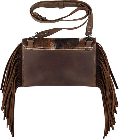 Western Leather Works, Cowboy Crossbody Bag Handmade from Full Grain Leather - Multipurpose Storage for Cellphone, Make Up & Wallets - Furry in Kuwait