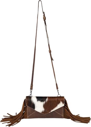 Western Leather Works, Cowboy Crossbody Bag Handmade from Full Grain Leather - Multipurpose Storage for Cellphone, Make Up & Wallets - Furry in Kuwait