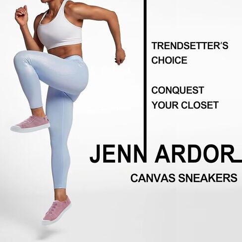 أحذية JENN ARDOR النسائية القماشية سهلة الارتداء، أحذية مشي كاجوال أنيقة ومنخفضة للتنس in Kuwait