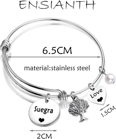 ENSIANTH Suegra Bracelet Best Suegra Gift For Mother-In-Law Suegra Mothers Day Gift in Saudi Arabia