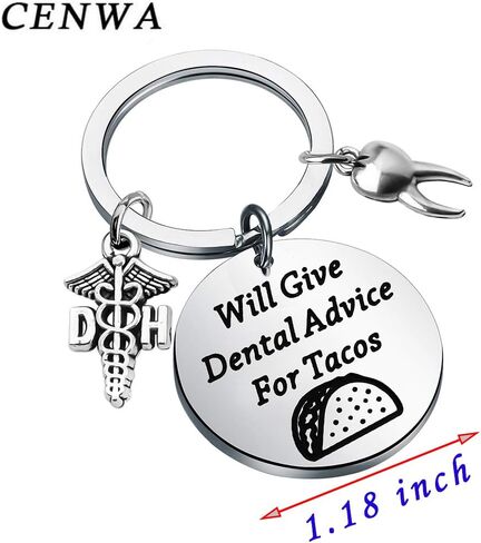 CENWA Dentist Gift Dental Hygienist Gift Dental Keychain Will Give Dental Advice For Tacos in Saudi Arabia