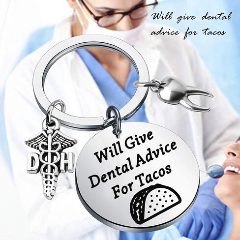 CENWA Dentist Gift Dental Hygienist Gift Dental Keychain Will Give Dental Advice For Tacos in Saudi Arabia