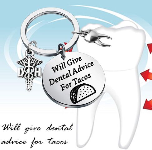 CENWA Dentist Gift Dental Hygienist Gift Dental Keychain Will Give Dental Advice For Tacos in Saudi Arabia