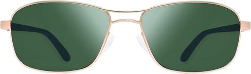 Revo Sunglasses Clive: High-contrast Polarized Crystal Glass Lens with Metal Rectangle Frame in Saudi Arabia