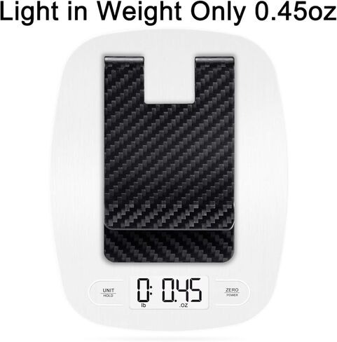 محفظة جيب من ألياف الكربون بمشبك نقود نحيف RFID ، حامل بطاقة الائتمان الحد الأدنى دائم ومقاوم للخدش للرجال الأعمال أسود 1 حزمة in Kuwait