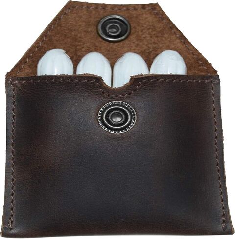 Hide & Drink, Rustic Leather Tampon Case, Condom Holder Pouch, Secret Stash Handmade Includes 101 Year Warranty :: Bourbon Brown in Saudi Arabia