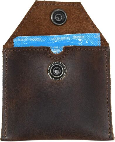 Hide & Drink, Rustic Leather Tampon Case, Condom Holder Pouch, Secret Stash Handmade Includes 101 Year Warranty :: Bourbon Brown in Saudi Arabia