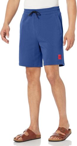 Hugo Men's Square Logo Pull on Jersey Shorts in Saudi Arabia