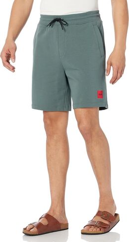 Hugo Men's Square Logo Pull on Jersey Shorts in Saudi Arabia