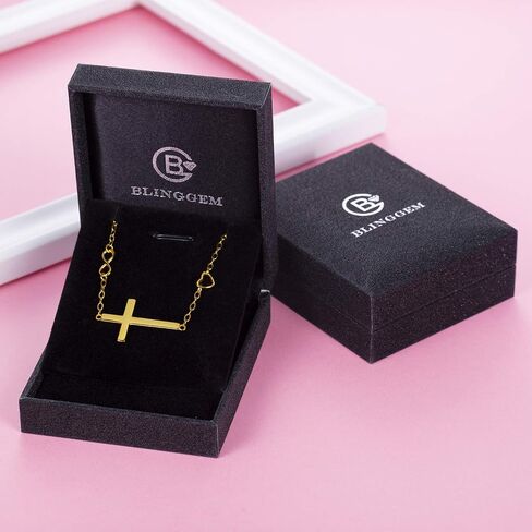 BlingGem Cross Bracelet for Women 925 Sterling Silver Rose Gold Plated Dainty Religious Christian Bracelet Faith Hope God Blessed Confirmation Jewelry Gift for Women Girlfriend Daughter in Saudi Arabia