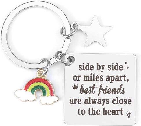 XZtimes Best Friends Gifts for Women Keychain هدايا الصداقة لأفضل صديق مدروس ودية لمسافات طويلة Bff كيرينغ يعرض لها هدايا عيد الميلاد عيد ميلاد عيد الحب الذكرى السنوية in Kuwait