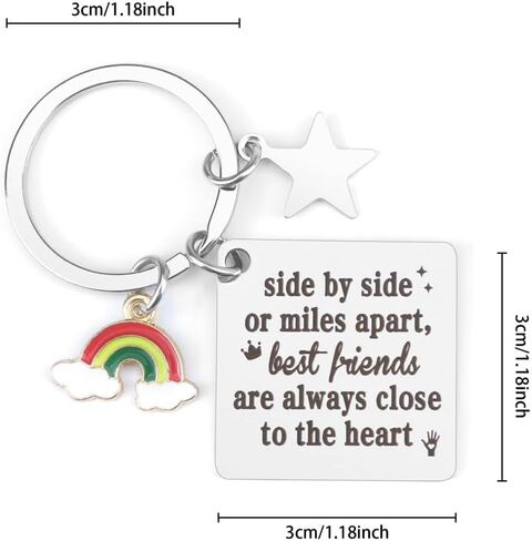 XZtimes Best Friends Gifts for Women Keychain هدايا الصداقة لأفضل صديق مدروس ودية لمسافات طويلة Bff كيرينغ يعرض لها هدايا عيد الميلاد عيد ميلاد عيد الحب الذكرى السنوية in Kuwait
