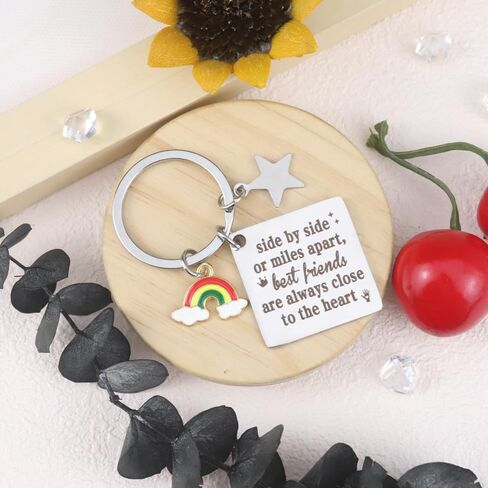 XZtimes Best Friends Gifts for Women Keychain هدايا الصداقة لأفضل صديق مدروس ودية لمسافات طويلة Bff كيرينغ يعرض لها هدايا عيد الميلاد عيد ميلاد عيد الحب الذكرى السنوية in Kuwait