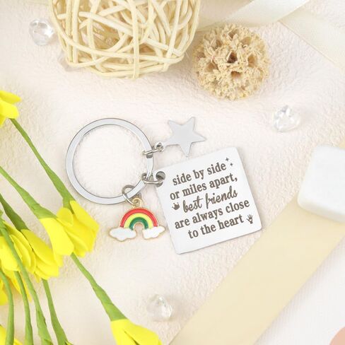 XZtimes Best Friends Gifts for Women Keychain هدايا الصداقة لأفضل صديق مدروس ودية لمسافات طويلة Bff كيرينغ يعرض لها هدايا عيد الميلاد عيد ميلاد عيد الحب الذكرى السنوية in Kuwait