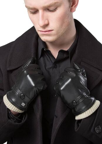 Fashion Winter Gloves Mens - Lined - Touchscreen in Saudi Arabia