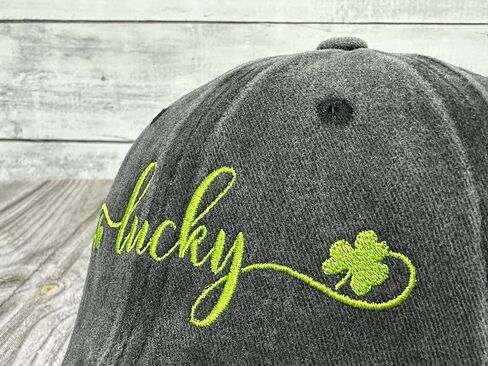 Shenbors Embroidered Lucky Shamrock Baseball Hat for Women Men, St.Patrick's Day Gift, Irish Clover Hat Ireland Dad Hat in Saudi Arabia