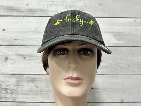 Shenbors Embroidered Lucky Shamrock Baseball Hat for Women Men, St.Patrick's Day Gift, Irish Clover Hat Ireland Dad Hat in Saudi Arabia