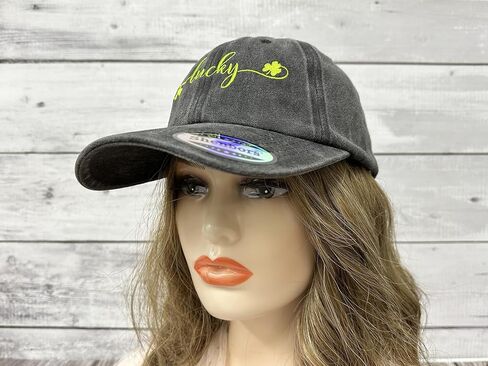 Shenbors Embroidered Lucky Shamrock Baseball Hat for Women Men, St.Patrick's Day Gift, Irish Clover Hat Ireland Dad Hat in Saudi Arabia