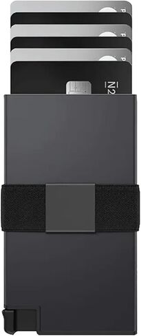 ROYALNAMAN Aluminum Cardholder Wallet for Men | Metal Wallets with RFID Blocking Layer | Slim & Minimalist Aluminum Wallet with Push Button. in Kuwait
