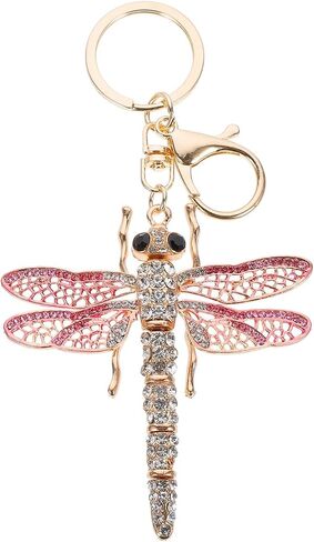 Amosfun Dragonfly Keychain car Charm Butterfly Keychains for Women Gifts- Creative Gradient Color Key Pendant Dragonfly- Design Key Chain Bag Decor in Saudi Arabia