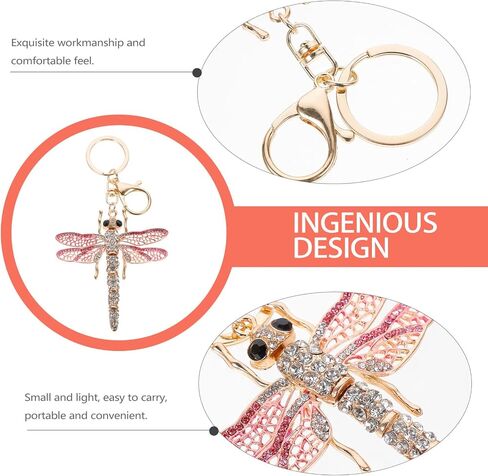 Amosfun Dragonfly Keychain car Charm Butterfly Keychains for Women Gifts- Creative Gradient Color Key Pendant Dragonfly- Design Key Chain Bag Decor in Saudi Arabia