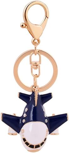 ARFUKA Keychain Airplane Pendant Keyring Metal Key Ring Bag Charm Christmas Birthday Gift Keychains Key Chain Key Ring Holder for Men and Women, Blue, One size in Kuwait