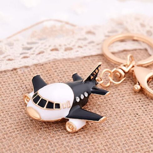 ARFUKA Keychain Airplane Pendant Keyring Metal Key Ring Bag Charm Christmas Birthday Gift Keychains Key Chain Key Ring Holder for Men and Women, Blue, One size in Kuwait