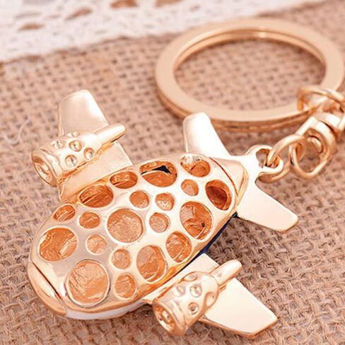 ARFUKA Keychain Airplane Pendant Keyring Metal Key Ring Bag Charm Christmas Birthday Gift Keychains Key Chain Key Ring Holder for Men and Women, Blue, One size in Kuwait