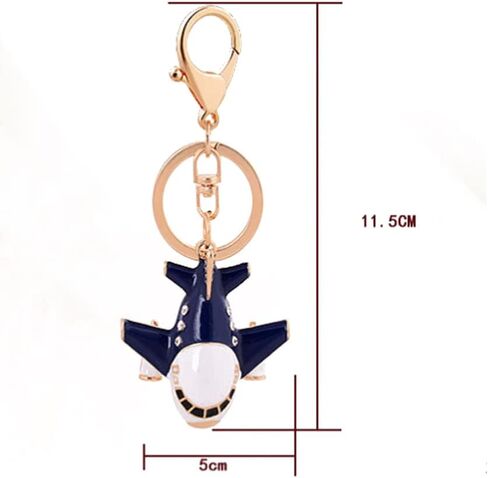 ARFUKA Keychain Airplane Pendant Keyring Metal Key Ring Bag Charm Christmas Birthday Gift Keychains Key Chain Key Ring Holder for Men and Women, Blue, One size in Kuwait