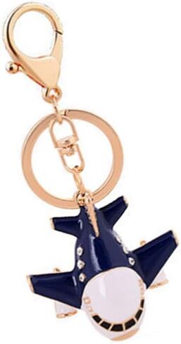 ARFUKA Keychain Airplane Pendant Keyring Metal Key Ring Bag Charm Christmas Birthday Gift Keychains Key Chain Key Ring Holder for Men and Women, Blue, One size in Kuwait