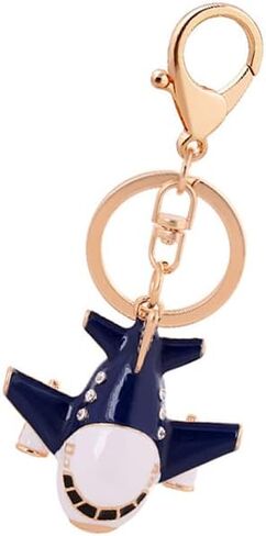 ARFUKA Keychain Airplane Pendant Keyring Metal Key Ring Bag Charm Christmas Birthday Gift Keychains Key Chain Key Ring Holder for Men and Women, Blue, One size in Kuwait