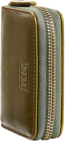 Vintage Full Top Grain Leather Wallet RFID Blocking Multi Card Case with Zipper Pocket Card Holder for Men Women Gift Box in Kuwait
