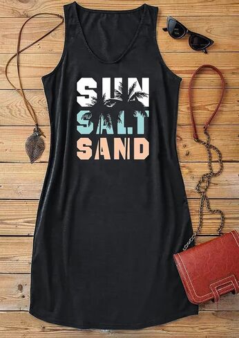 You Had Me at Day Drinking Mini Dress for Women Summer Sleeveless Deep V Neck Casual T Shirts Dresses Vintage Sundress in Saudi Arabia