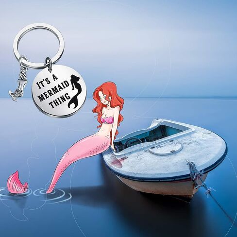 HOLLP Mermaid Theme Gift Beach Jewelry Unique Backpack Handbag Purse Accessories Keychain in Saudi Arabia