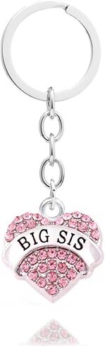 3 قطع من الكريستال الوردي الكبير للأخت الصغيرة هدية للعائلة وصديق العائلة حلقات سلسلة مفاتيح مجموعة سلاسل مفاتيح للنساء والفتيات in Kuwait