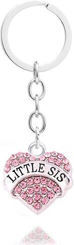 3 قطع من الكريستال الوردي الكبير للأخت الصغيرة هدية للعائلة وصديق العائلة حلقات سلسلة مفاتيح مجموعة سلاسل مفاتيح للنساء والفتيات in Kuwait