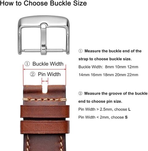 WOCCI Watch Band Replacement Buckle, Stainless Steel, Choice of Color and Size in Saudi Arabia
