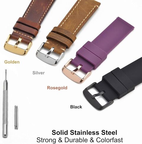 WOCCI Watch Band Replacement Buckle, Stainless Steel, Choice of Color and Size in Saudi Arabia
