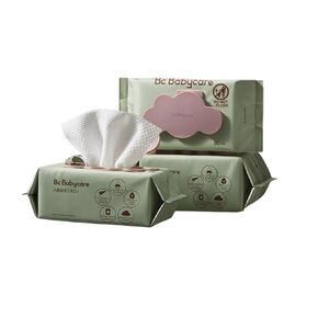 Bc Babycare Plastic-Free Baby Wipes, Water Based, Hypoallergenic and Unscented, 12 Flip-Top Packs