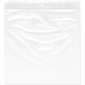Plymor 6" x 6" (Pack of 100), 2 Mil with Hang-Hole Zipper Reclosable Plastic Bags