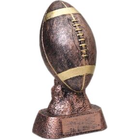 Decade Awards Football Bronze Finished Trophy - 6 Inch Tall | FFL Gridiron Award - Engraved Plate on Request