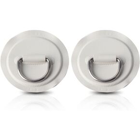RiToEasysports 2Pcs D Rings Patch,PVC D Rings Pad with Stainless Steel Fixed Buckle for Inflatable Boat, Raft, Dinghy, Kayak, Canoe